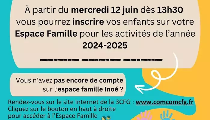INSCRIPTIONS POUR LES ACTIVITÉS ALSH 2024-2025 